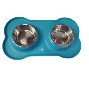 Dog Bowls with Mat